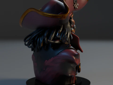 Bust Captain Blackbeard 3D Print Model