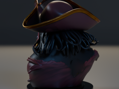 Bust Captain Blackbeard 3D 打印模型