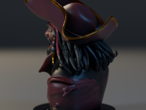Bust Captain Blackbeard 3D 打印模型