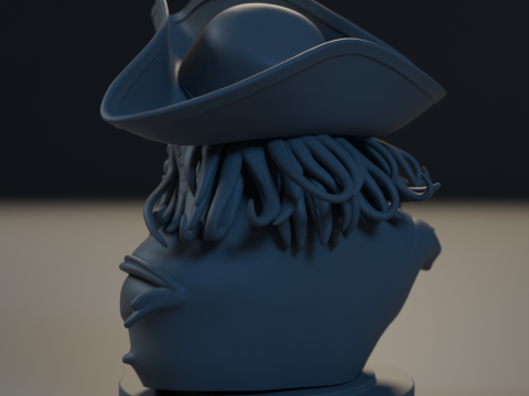Bust Captain Blackbeard 3D 打印模型