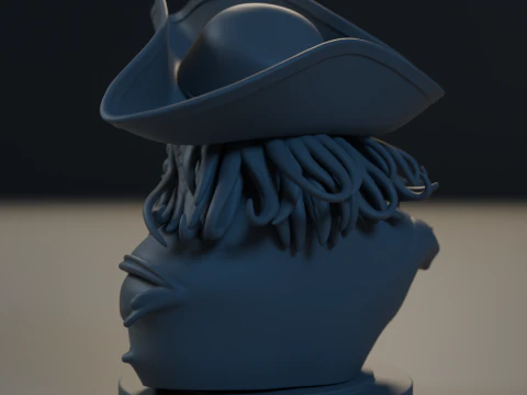 Bust Captain Blackbeard 3D Print Model