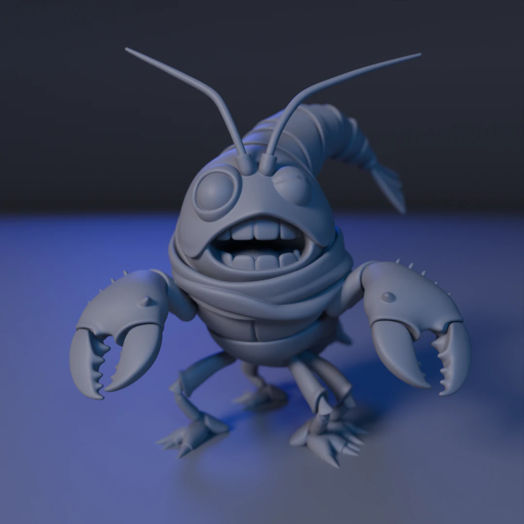 CrustaceoFury 3D Print Model .c4d .max .obj .3ds .fbx .stl .blend 