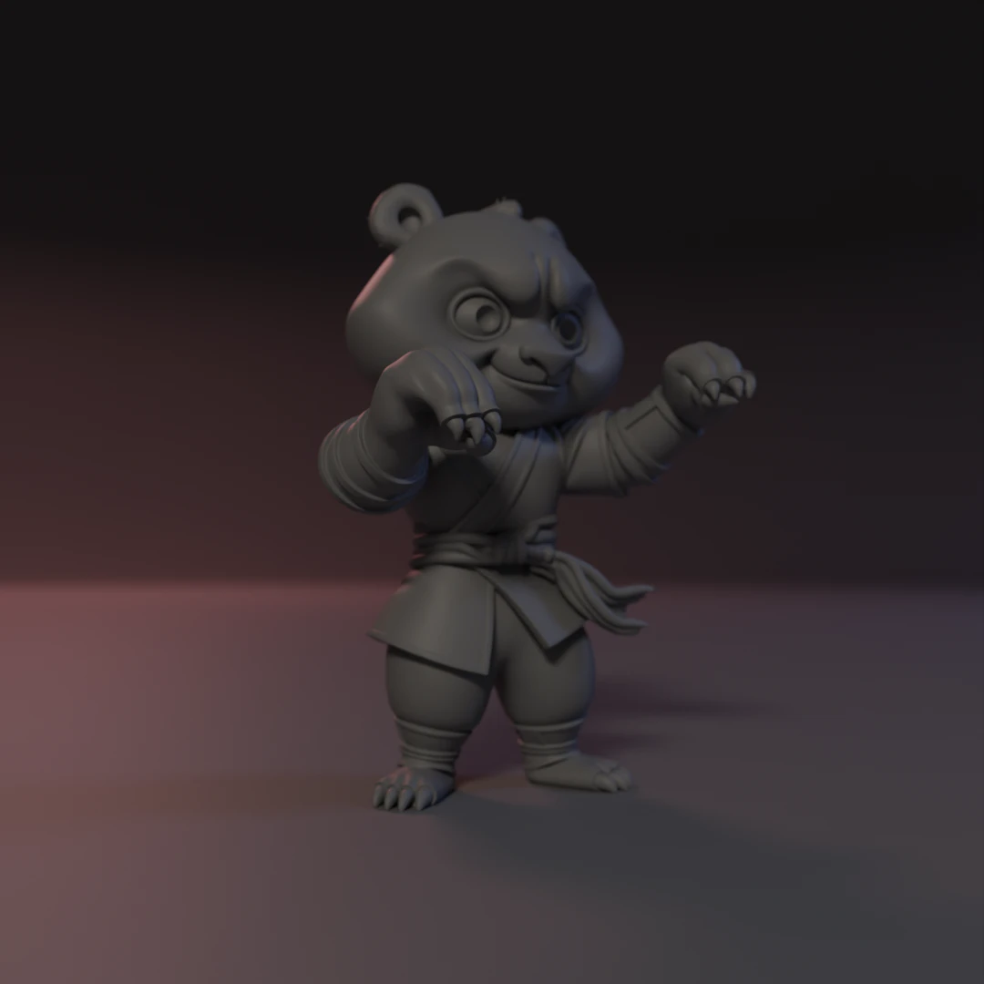 Shaolin Paw 3D Print Model .c4d .max .obj .3ds .fbx .stl .blend 