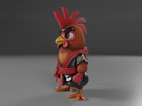 Kyodai Rooster 3D Print Model