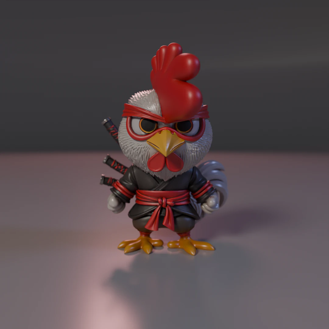 Skyblade Rooster 3D Print Model .c4d .max .obj .3ds .fbx .stl .blend 