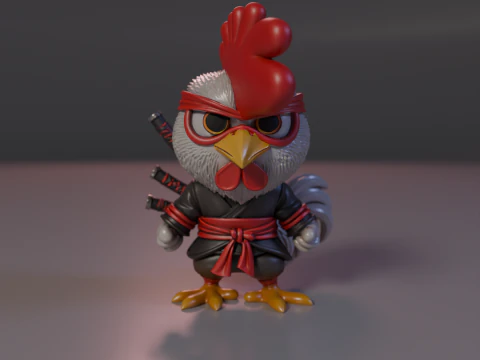 Gallo della Lama Celeste Modello di stampa 3D