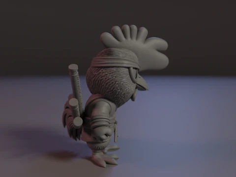 Skyblade Rooster 3D Print Model