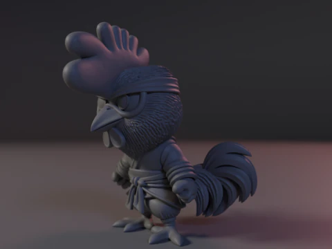 Skyblade Rooster 3D Print Model