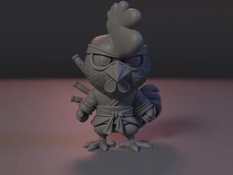 Skyblade Rooster 3D Print Model