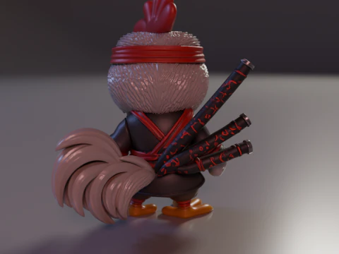 Skyblade Rooster 3D Print Model