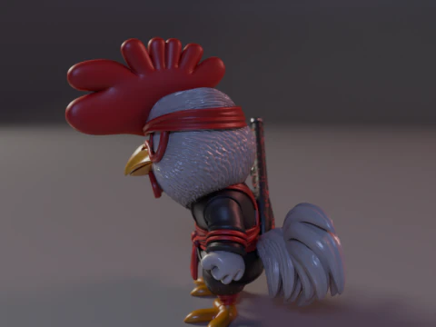 Skyblade Rooster 3D Print Model