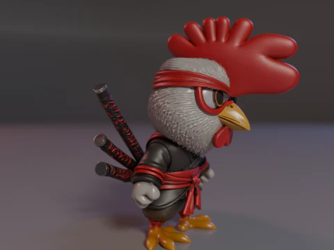 Skyblade Rooster 3D Print Model