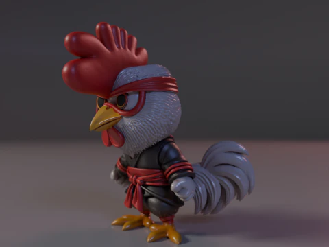Skyblade Rooster 3D Print Model