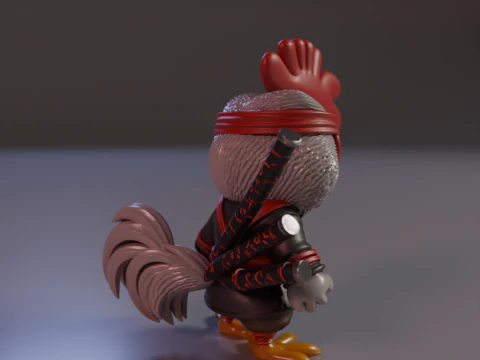 Skyblade Rooster 3D Print Model