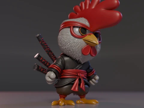 Skyblade Rooster 3D Print Model
