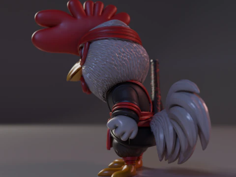 Skyblade Rooster 3D Print Model