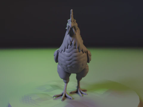 Rooster 3D Print Model