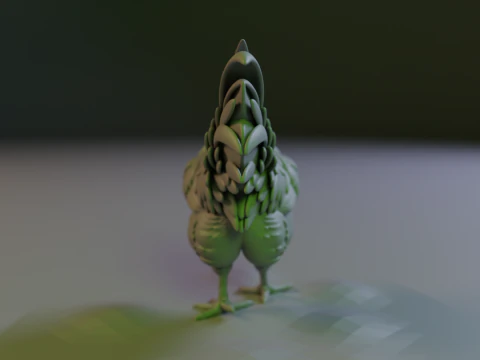 Rooster 3D Print Model