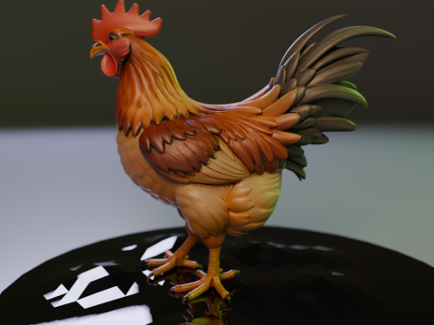 Rooster 3D 프린트 모델