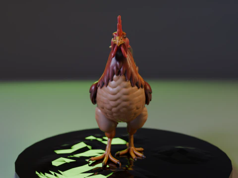 Rooster 3D Print Model