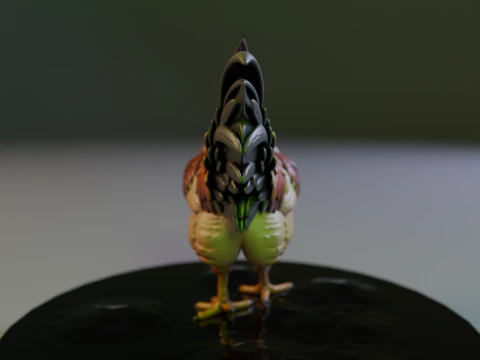 Rooster 3D Print Model