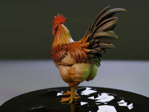 Rooster 3D 프린트 모델