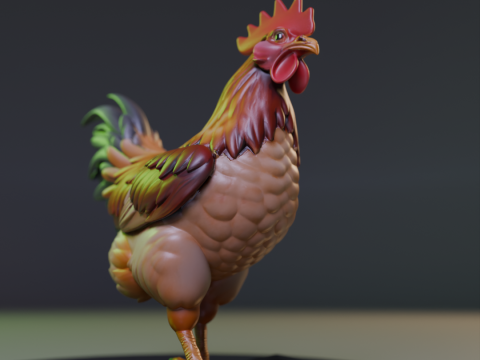 Rooster 3D 프린트 모델