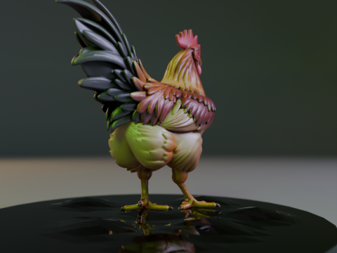 Rooster 3D 프린트 모델