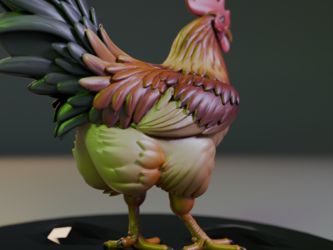Rooster 3D 프린트 모델