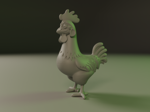 Rooster 3D Print Model