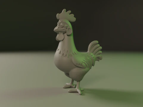 Galo Modelo de Impressão 3D
