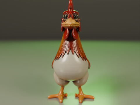 Rooster 3D Print Model