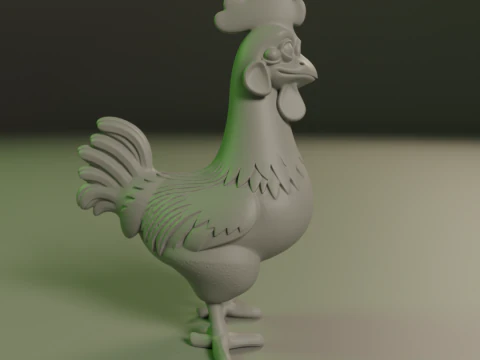 Rooster 3D Print Model