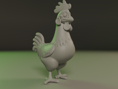 Rooster 3D Print Model