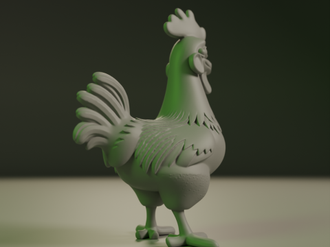 Rooster 3D Print Model