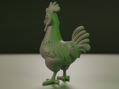 Rooster 3D Print Model