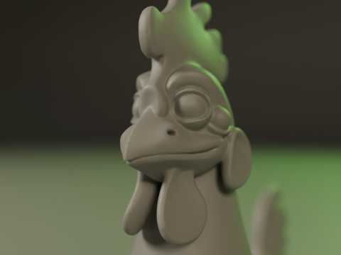 Rooster 3D Print Model