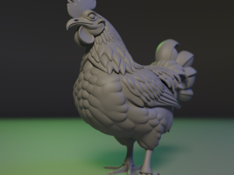 Rooster 3D Print Model