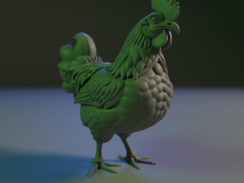 Rooster 3D 프린트 모델