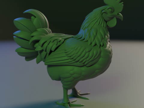 Rooster 3D 프린트 모델