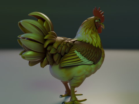 Rooster 3D 프린트 모델