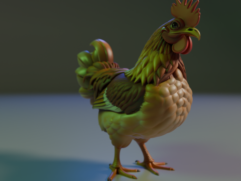 Rooster 3D 프린트 모델