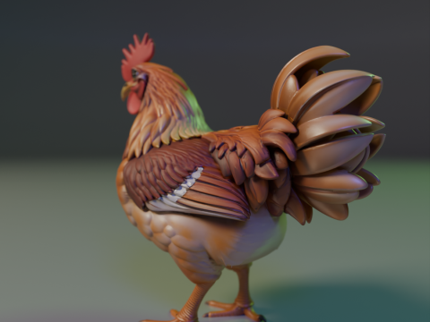 Rooster 3D 프린트 모델
