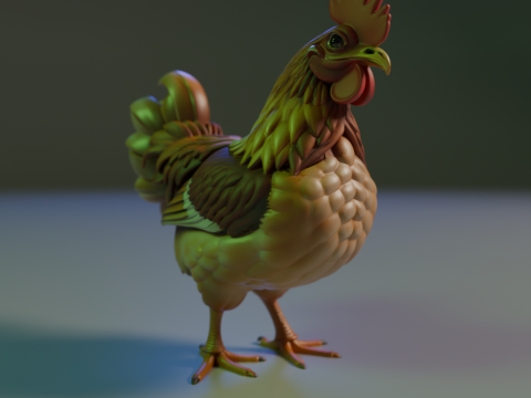 Rooster 3D 프린트 모델