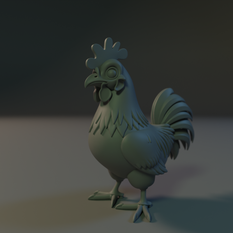 Titan Rooster 3D Принт Модель .c4d .max .obj .3ds .fbx .stl .blend