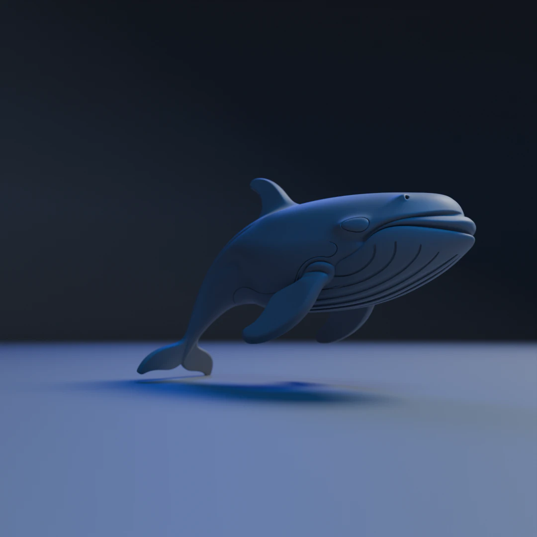 Whale 3D Print Model .c4d .max .obj .3ds .fbx .stl .blend 