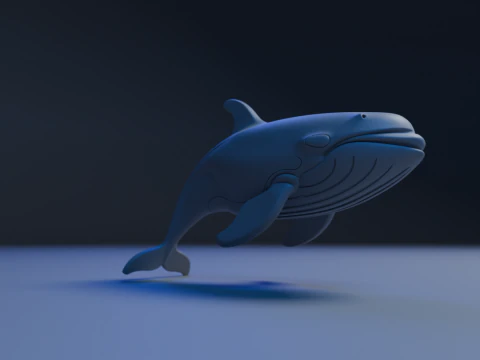 Whale 3D Print Model