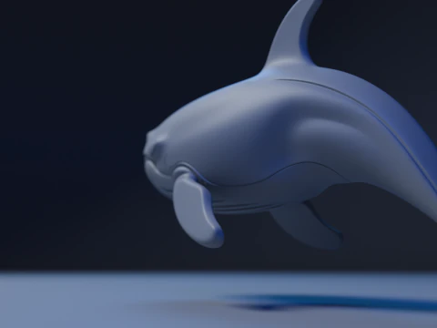 Whale 3D Print Model