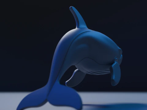 Whale 3D Print Model