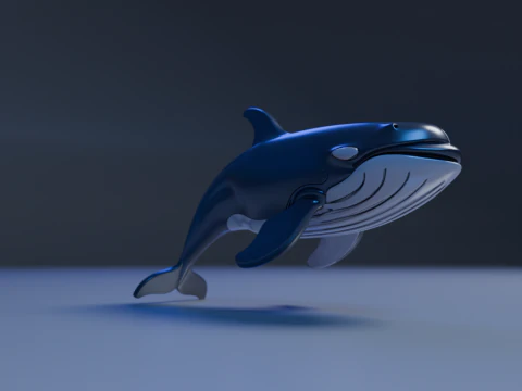 Whale 3D Print Model